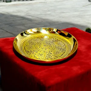 Brass Made Nokshi Plate 10 Inch